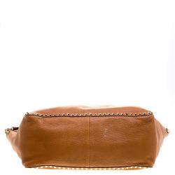 Pre Owned Valentino Brown Leather Large Rockstud Reversible Tote