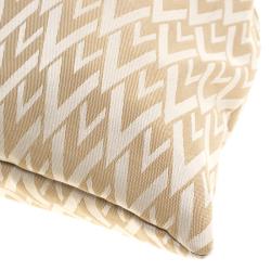 Pre Owned Valentino Beige Logo Canvas Ring Loop Handle Clutch