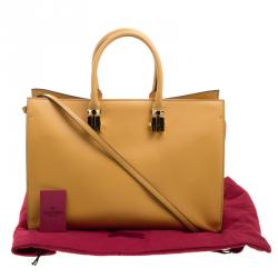 Pre Owned Valentino Mustard Leather Rockstud Tote