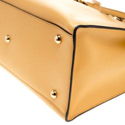 Pre Owned Valentino Mustard Leather Rockstud Tote