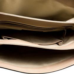 Pre Owned Valentino Beige Smooth Leather Flap Bag 