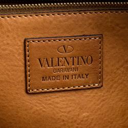 Pre Owned Valentino Brown Leather Gryphon Zodiac Studded Tote