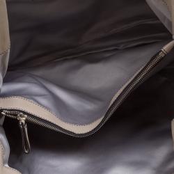 Pre Owned Valentino Beige Leather Pearl Embellished Hobo