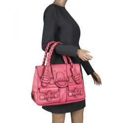 Pre Owned Valentino Pink Leather Histoire Satchel