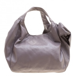 Pre Owned Valentino Lilac Leather Small Bow Hobo