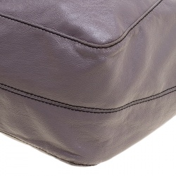 Pre Owned Valentino Lilac Leather Small Bow Hobo