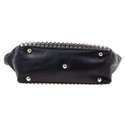 مملوكة مسبقًا Valentino Black Leather Rockstud Tote