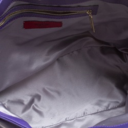 Pre Owned Valentino Purple Leather Bow Tote
