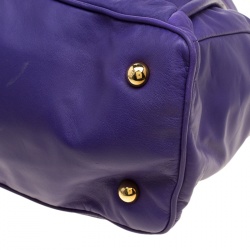 Pre Owned Valentino Purple Leather Bow Tote