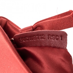 Pre Owned Valentino Red Satin Bow Clutch