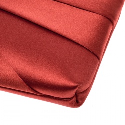 Pre Owned Valentino Red Satin Bow Clutch