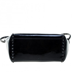 Pre Owned Valentino Black Leather Medium Rockstud Tote