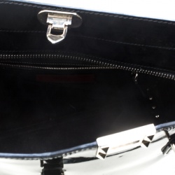 Pre Owned Valentino Black Leather Medium Rockstud Tote