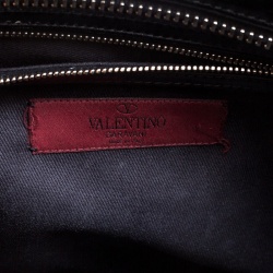 Pre Owned Valentino Black Leather Medium Rockstud Tote