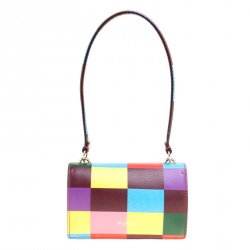 Pre Owned Valentino Multicolor Leather Mini Va Va Voom Flap Front Shoulder Bag