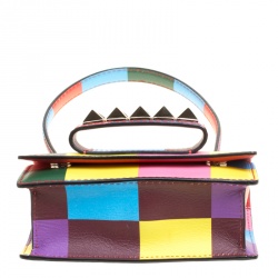 Pre Owned Valentino Multicolor Leather Mini Va Va Voom Flap Front Shoulder Bag