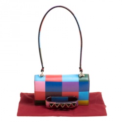 Pre Owned Valentino Multicolor Leather Mini Va Va Voom Flap Front Shoulder Bag