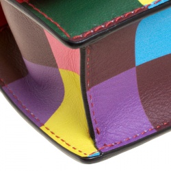 Pre Owned Valentino Multicolor Leather Mini Va Va Voom Flap Front Shoulder Bag