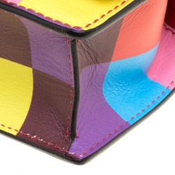 Pre Owned Valentino Multicolor Leather Mini Va Va Voom Flap Front Shoulder Bag