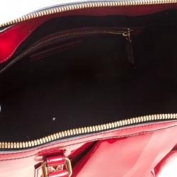 Pre Owned Valentino Red Patent Leather Rockstud Tote