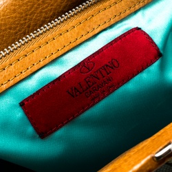 Pre Owned Valentino Multicolor Floral Print Canvas Frame Satchel