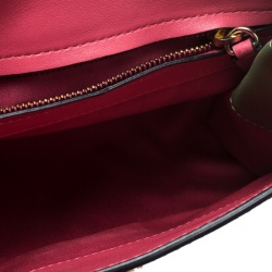 Pre Owned Valentino Pink/Green Leather Chain Clutch