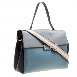 Pre Owned Valentino Multicolor Leather Mime Top Handle Bag
