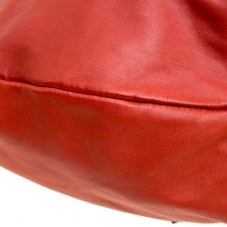 Pre Owned Valentino Sunset Orange Nappa Leather Folie Bow Hobo