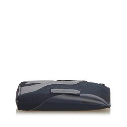 Valentino Navy Blue Canvas and Leather Camouflage Zip Around Wallet