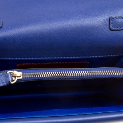 Pre Owned Valentino Blue Leather Rockstud Chain Shoulder Bag