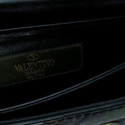 Pre Owned Valentino Multicolor Canvas and Leather Butterfly Mixed Media Shoulder Bag