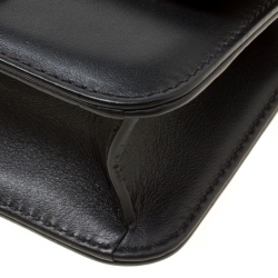 Pre Owned Valentino Black Leather Small Rockstud Glam Lock Shoulder Bag