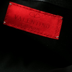 Pre Owned Valentino Black Leather Shoulder Bag