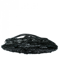 Pre Owned Valentino Black Leather Shoulder Bag