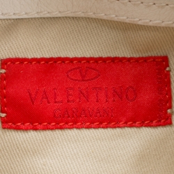 Pre Owned Valentino Off white Leather Shoulder Bag