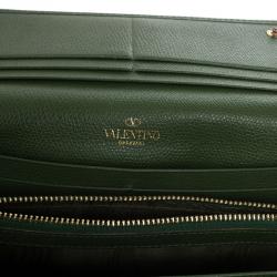 Pre Owned Valentino Garavani Flap Continental Wallet