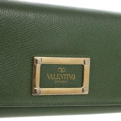 Pre Owned Valentino Garavani Flap Continental Wallet