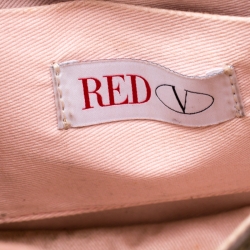 Pre Owned Red Valentino Brown Leather Bow Flap Crossbody Bag