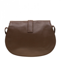 Pre Owned Red Valentino Brown Leather Bow Flap Crossbody Bag