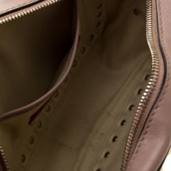 Pre Owned Valentino Dark Beige Leather Rockstud Camera Crossbody Bag