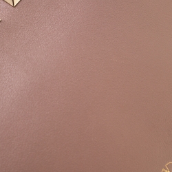 Pre Owned Valentino Dark Beige Leather Rockstud Camera Crossbody Bag