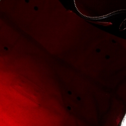 Pre Owned Valentino Black/Red Coated Canvas and Leather Tote