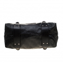 Pre Owned Valentino Black/Red Coated Canvas and Leather Tote