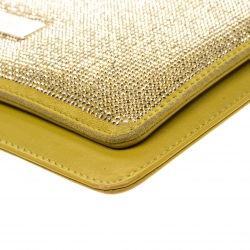 Valentino Green Leather Studded Zip Pouch