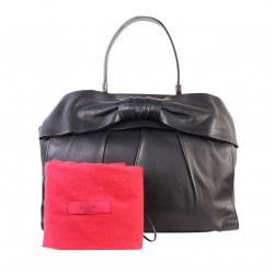 Pre Owned  Valentino Black Leather Big Bow Tote Bag
