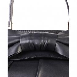 Pre Owned  Valentino Black Leather Big Bow Tote Bag