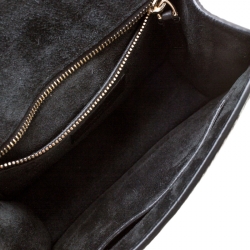 Pre Owned Valentino Black Leather Small Glam Lock Flap Bag