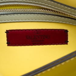 Pre Owned Valentino Multicolor Leather Rockstud Wristlet Clutch