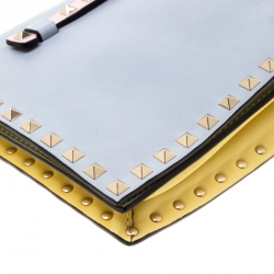 Pre Owned Valentino Multicolor Leather Rockstud Wristlet Clutch