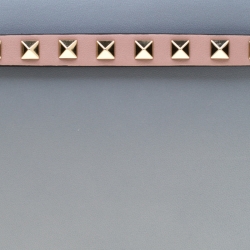 Pre Owned Valentino Tricolor Leather Rockstud Wristlet Clutch